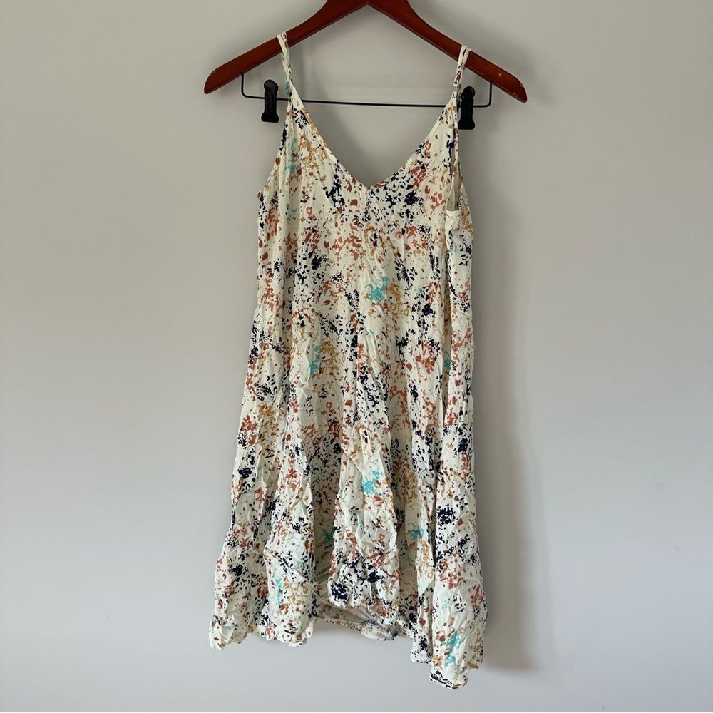 MSBasic Size M Abstract Pattern Mini Swing Dress